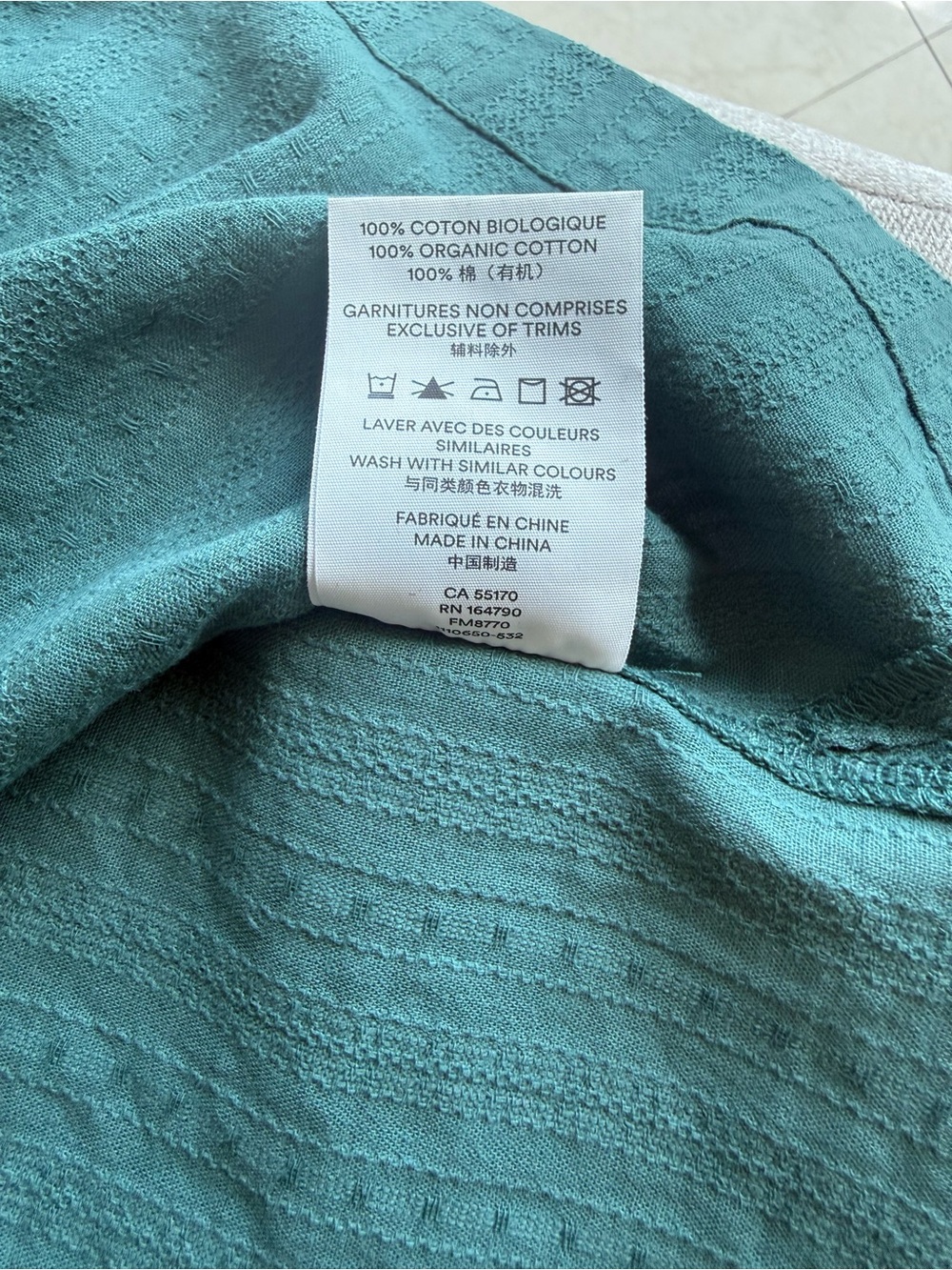 Frank & Oak Teal Short-Sleeve Camp Shirt - Picture 4 of 4